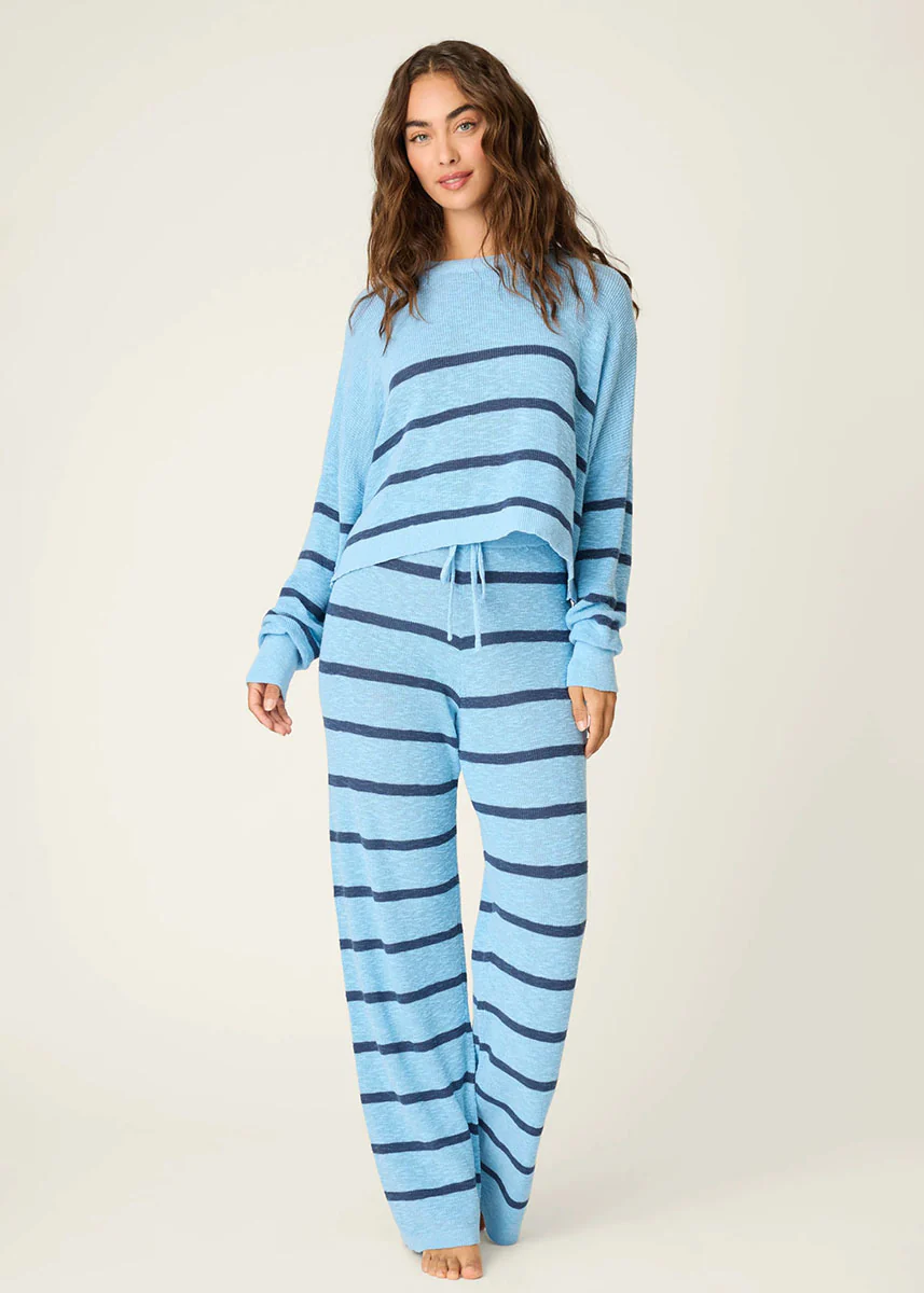 Cozy Up Cotton Sweater Pant - Blue Bird - Image 4